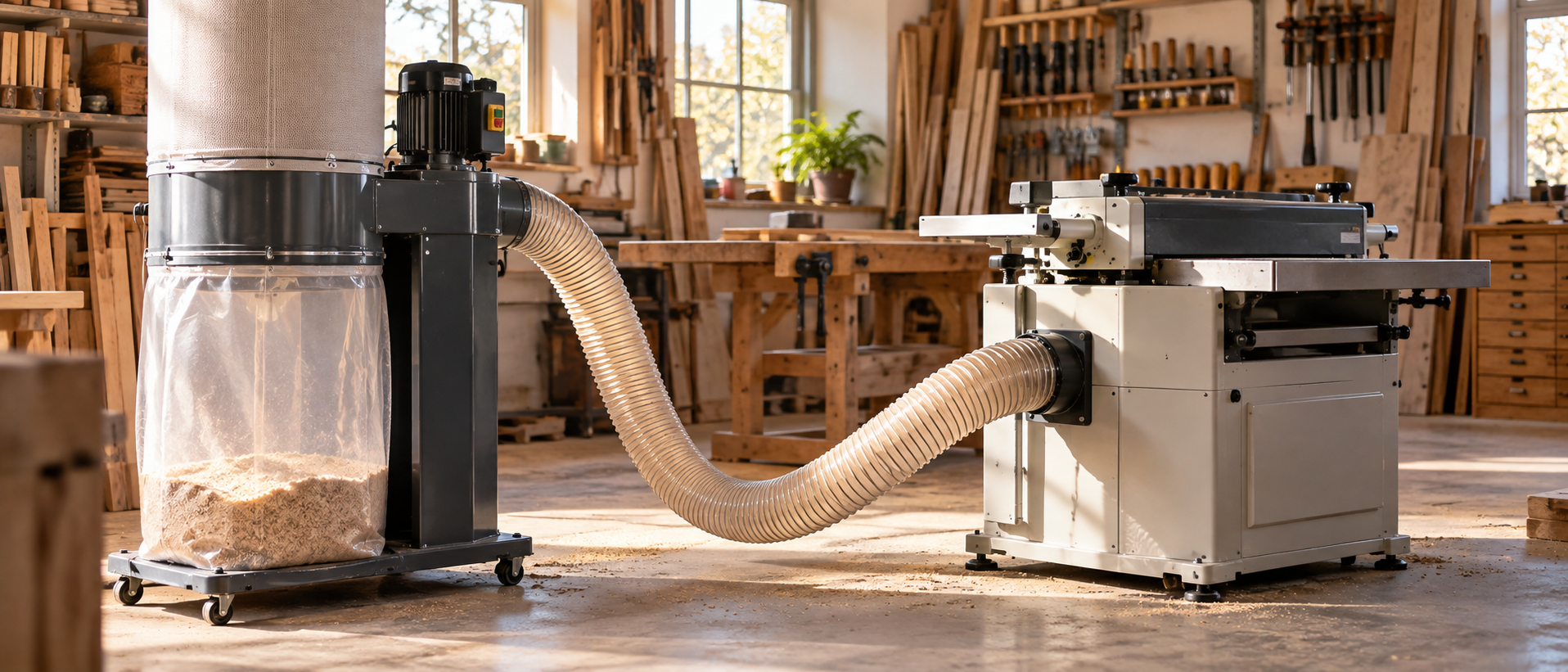 Stofafzuiging voor houtbewerking